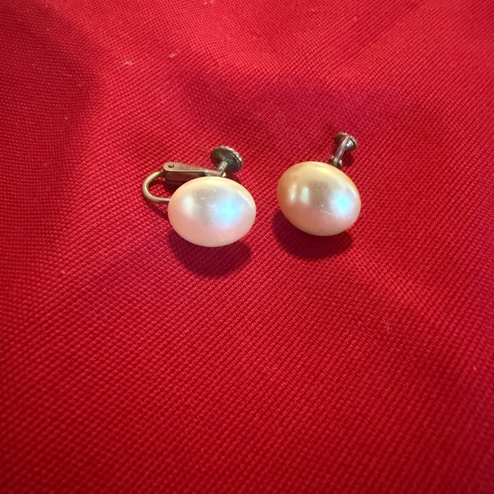 Cream Pearl Stud Earrings Jewelry